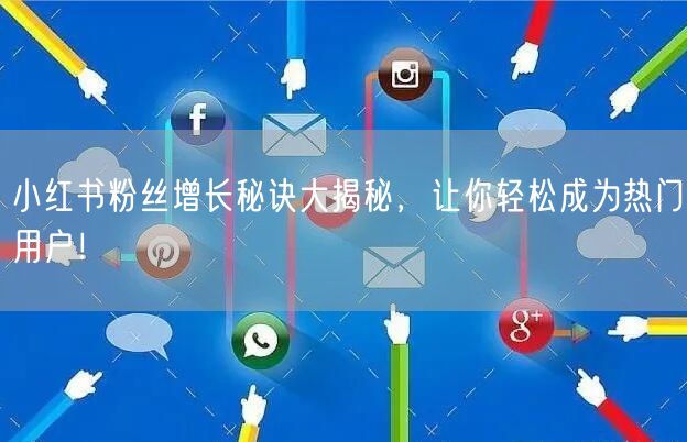小红书粉丝增长秘诀大揭秘，让你轻松成为热门用户！