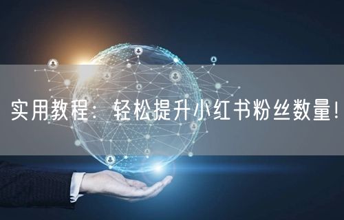 实用教程：轻松提升小红书粉丝数量！