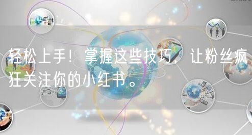 轻松上手！掌握这些技巧，让粉丝疯狂关注你的小红书。