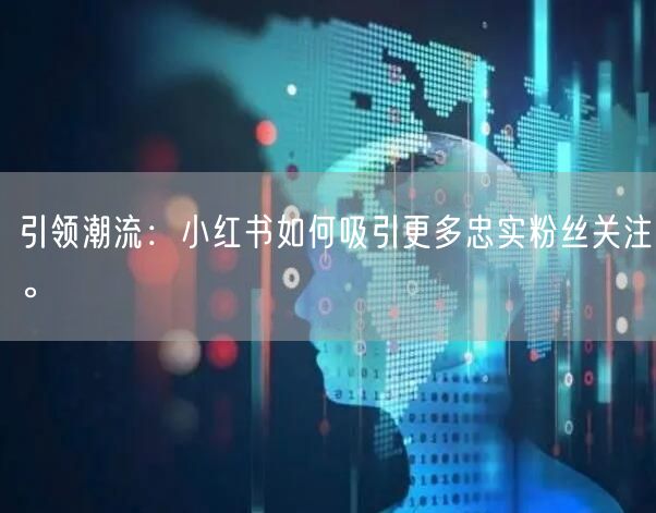 引领潮流：小红书如何吸引更多忠实粉丝关注。