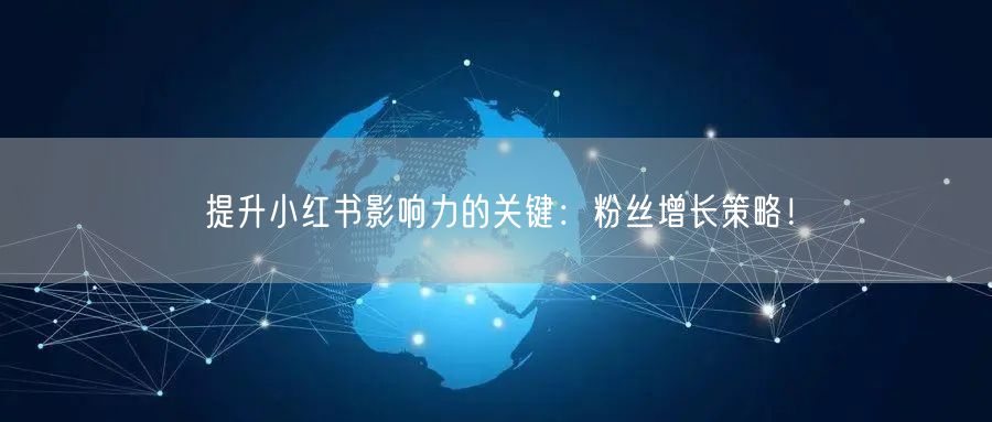 提升小红书影响力的关键:粉丝增长策略!