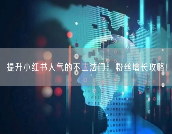 提升小红书人气的不二法门:粉丝增长攻略!