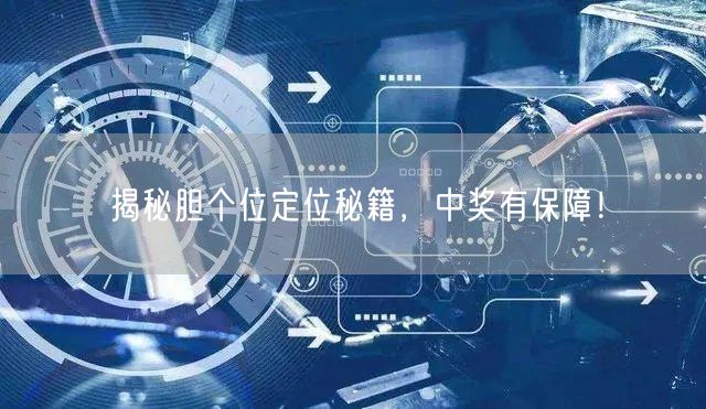 揭秘胆个位定位秘籍，中奖有保障！
