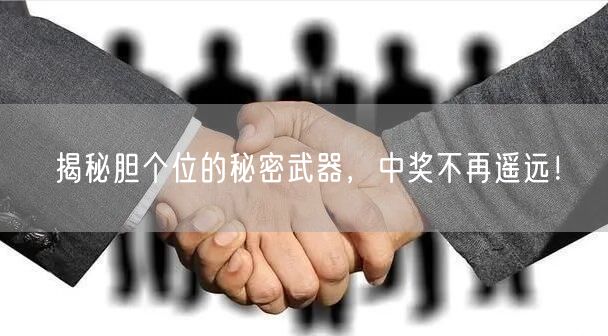 揭秘胆个位的秘密武器，中奖不再遥远！